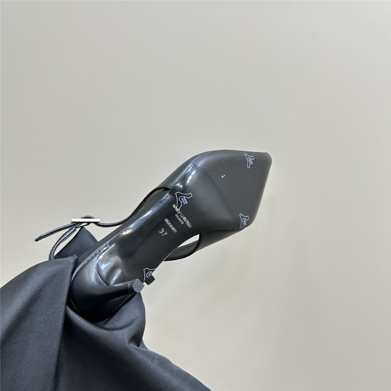Sa1nt Lau*nt vendome slingback pumps in black calfskin