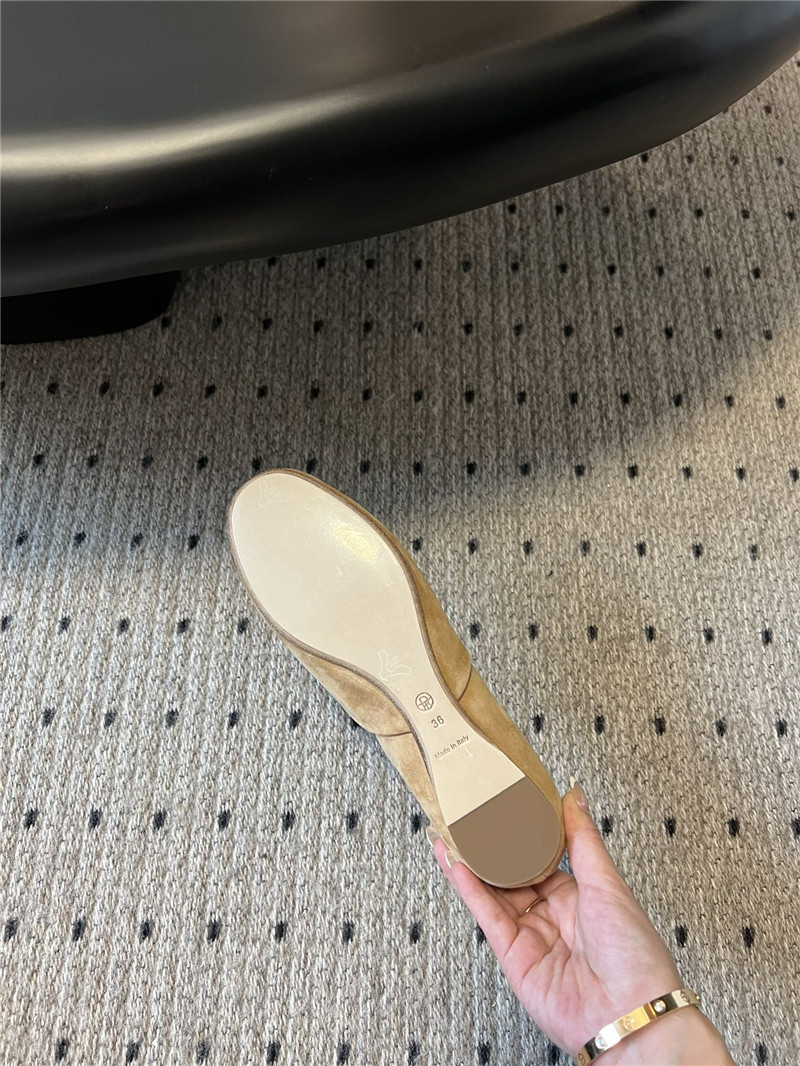 The R0w gemma ballet slipper tan suede