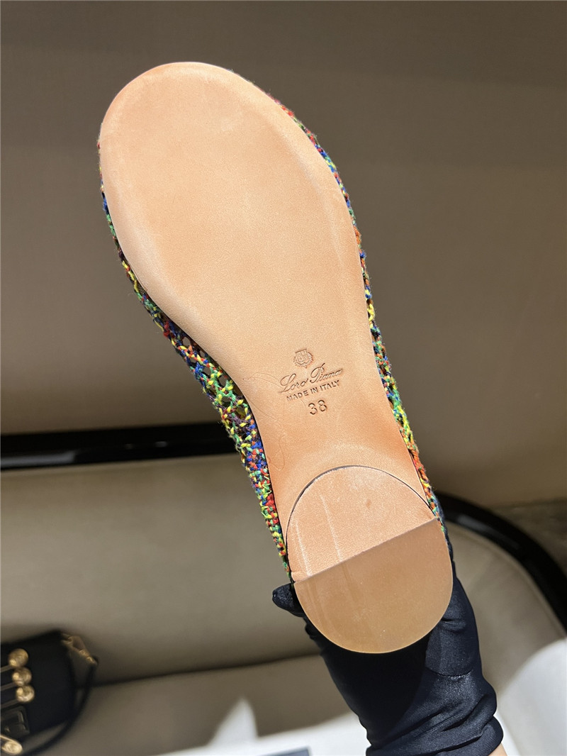 L0r0 P1ana floaty flat moccasin slipper resort multicolor