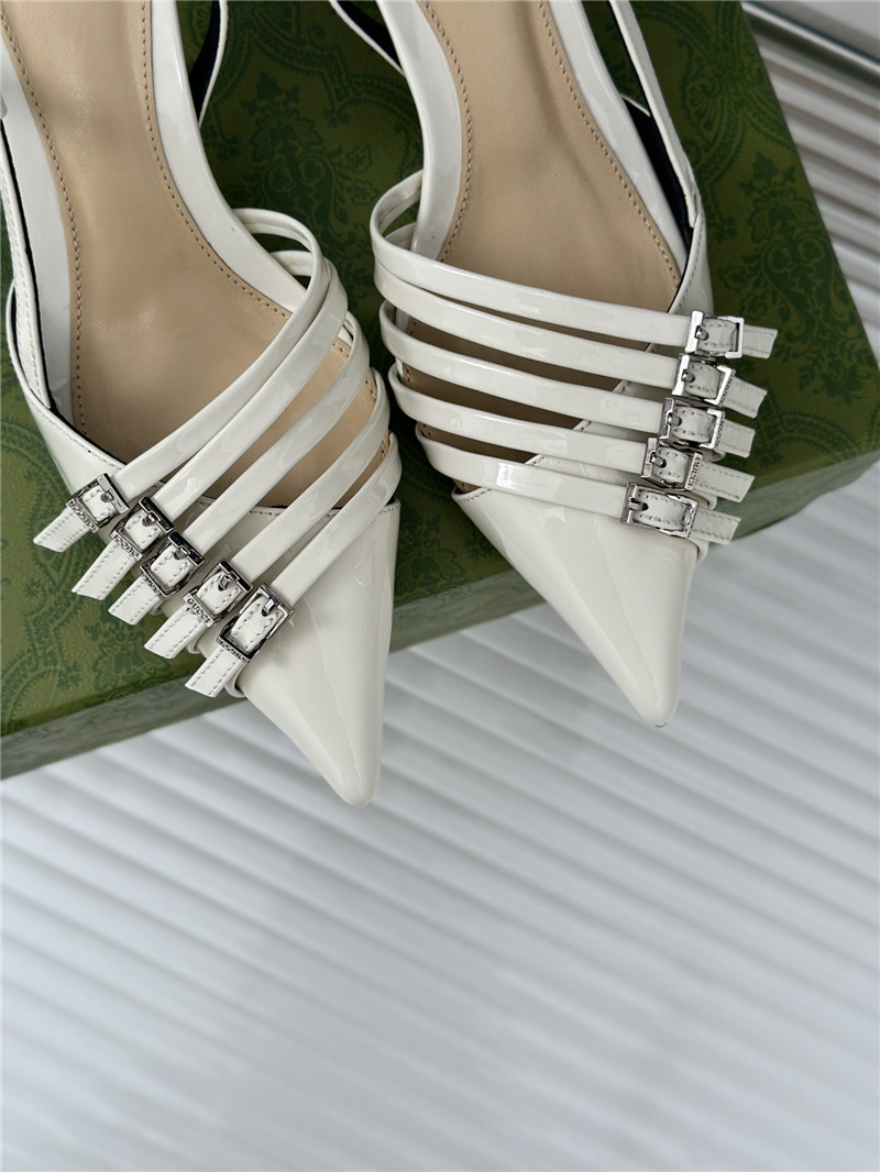 Gvc*1 strappy slingback pump 65mm ivory leather