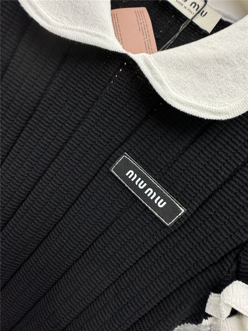 M1um1u polo short-sleeved knit top replica d&g clothing