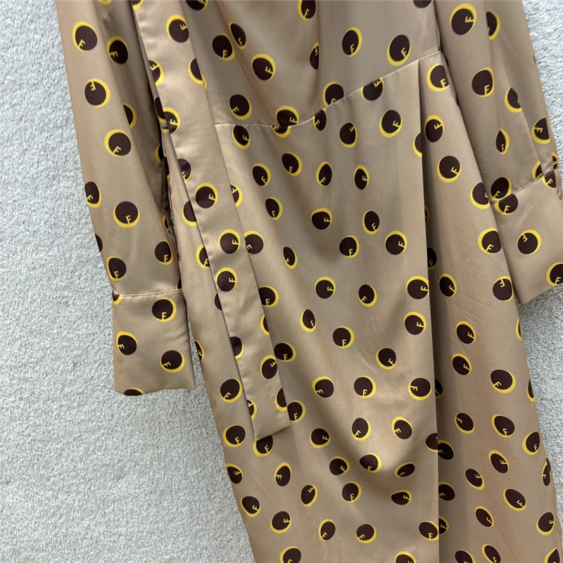 F**di ribbon polka dot slit dress replica clothing sites