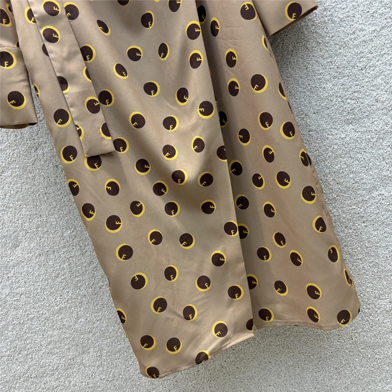 F**di ribbon polka dot slit dress replica clothing sites