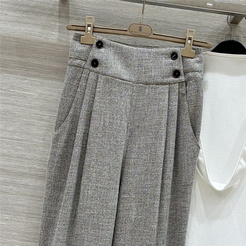 L0r0 P1ana linen blend tapered trousers replica clothing sites