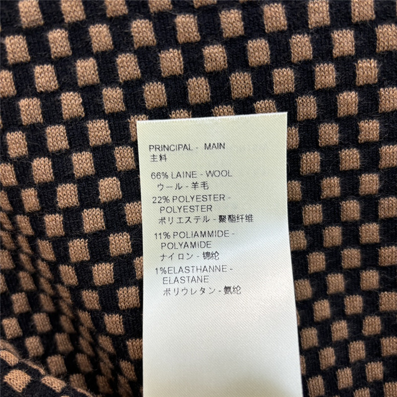 l0vis Vvtt0n lv checkerboard chain sweater replica clothes