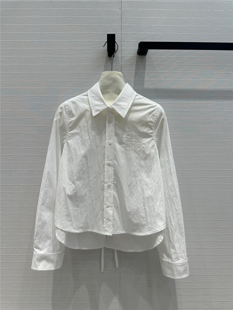 L0ew* lightweight textured cotton poplin shirt replica clothes