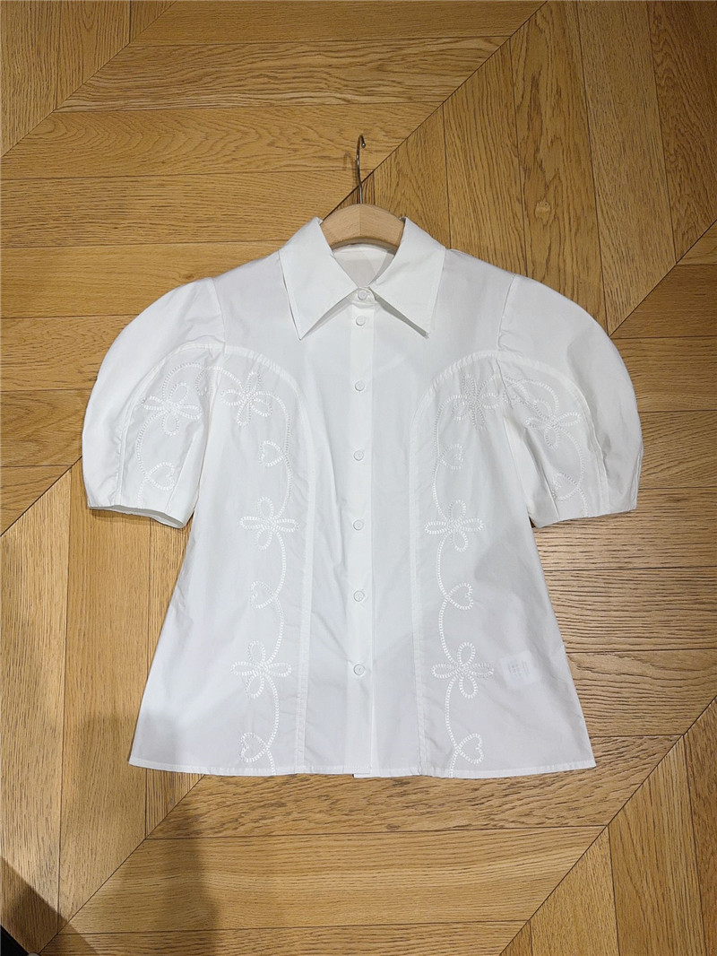 Chloé puff sleeve lapel shirt replica d&g clothing