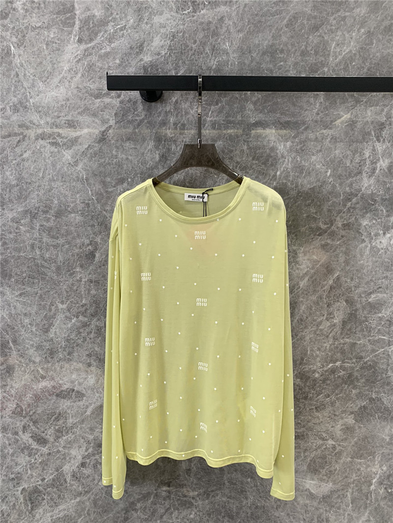 M1um1u base long-sleeved t-shirt replica clothing sites