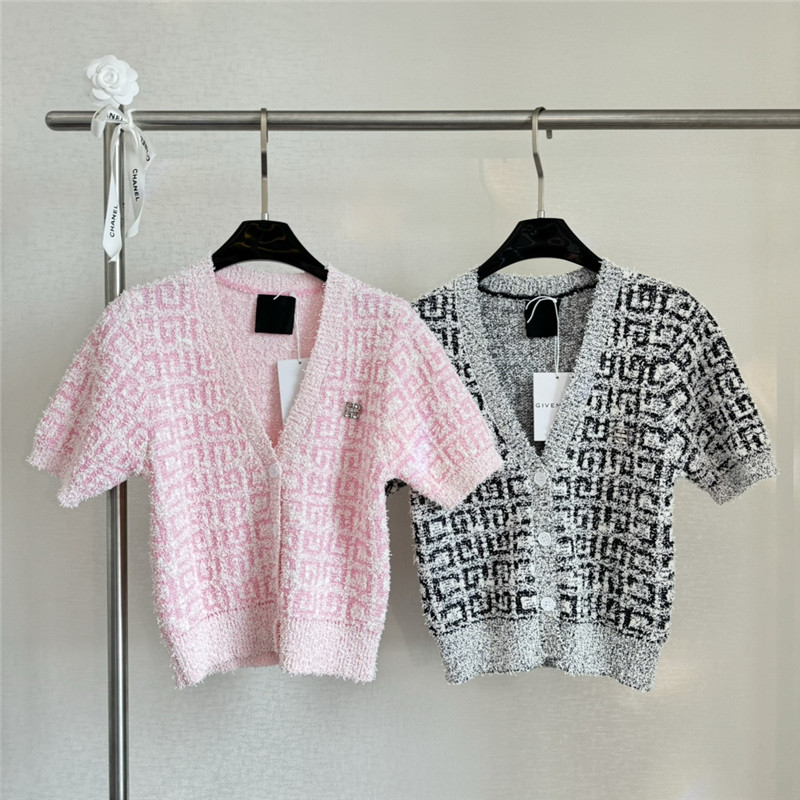 Givenchy short sleeve V cardigan replica d&g clothing