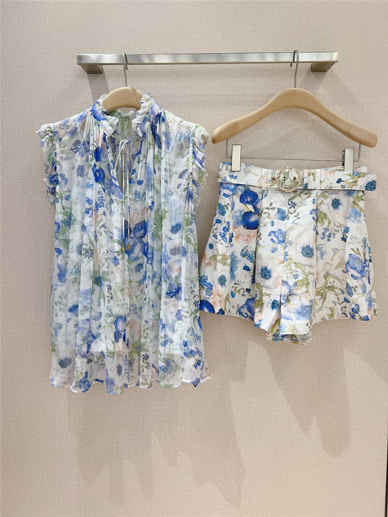 zimm floral print sleeveless shirt replica d&g clothing