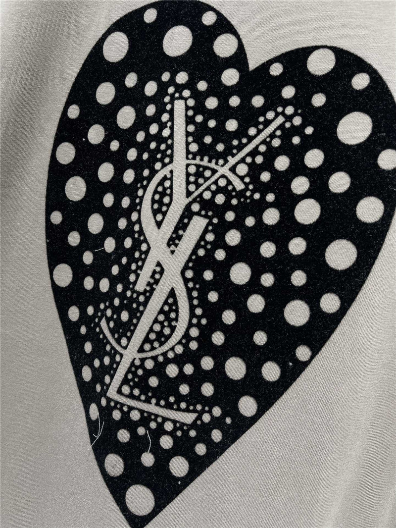 Y51 heart flocked cotton short sleeves replica d&g clothing
