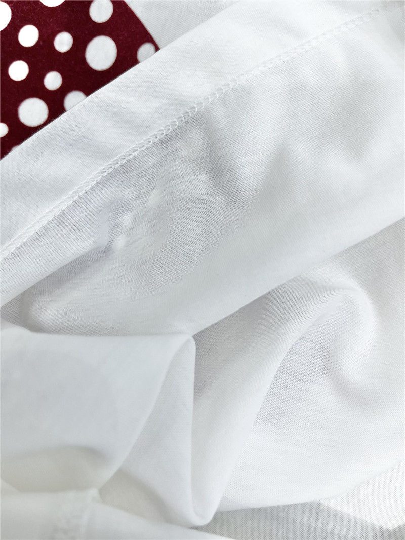Y51 heart flocked cotton short sleeves replica d&g clothing