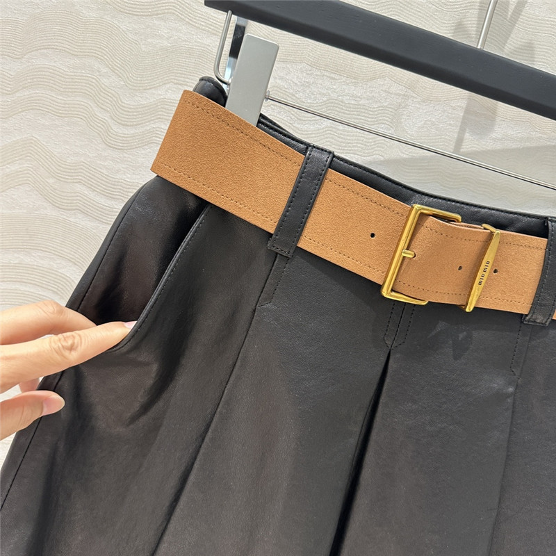 M1um1u lambskin skirt replicas clothes