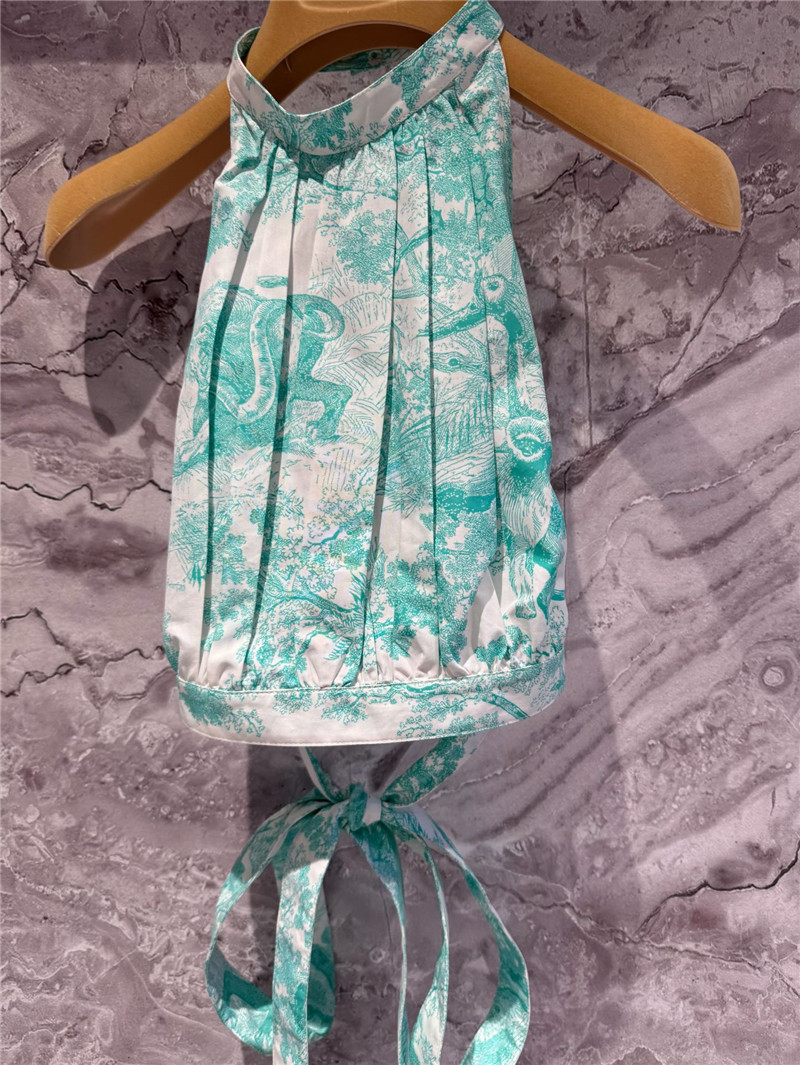 D10r allover floral printed halterneck top