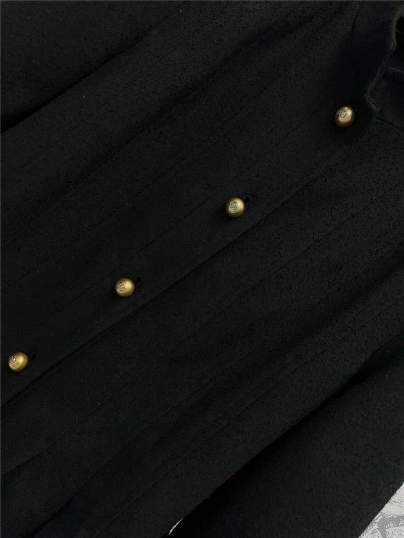 D10r gold button ruffled small cc style jacket replica clothes