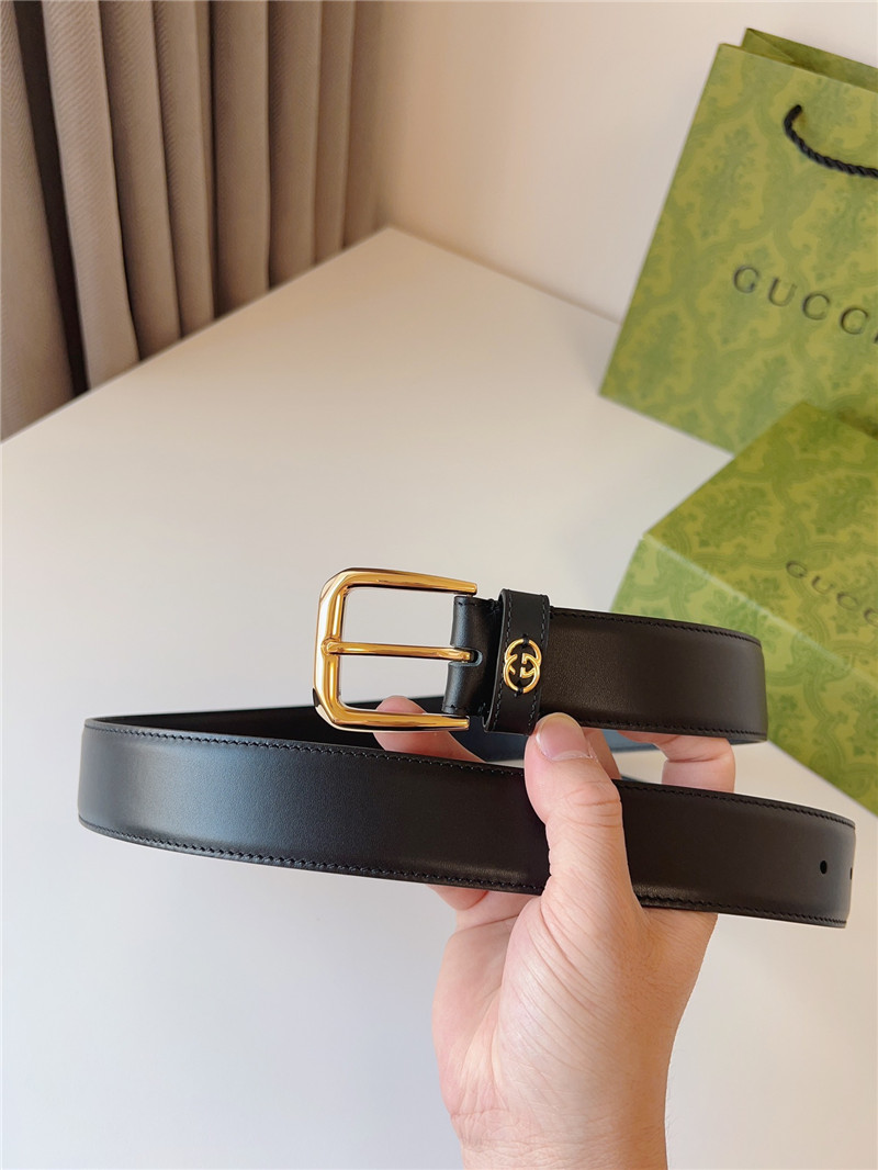Gvc*1 black leather belt