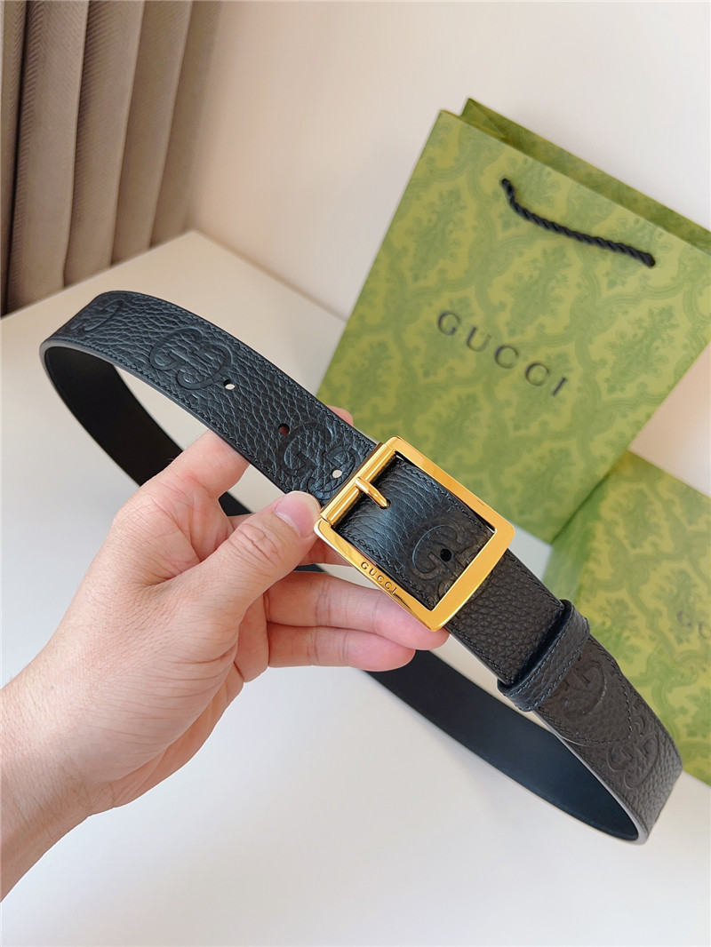 Gvc*1 black leather belt