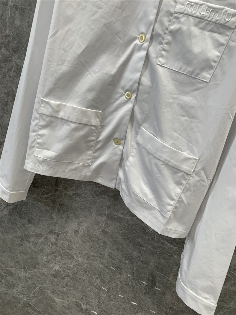 M1um1u cotton poplin long-sleeved shirt replica clothes