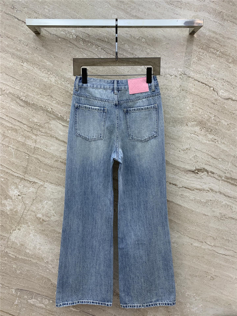 ch**el hot D1am0nd print straight jeans replicas clothes