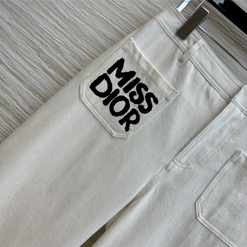 D10r front pocket letter print jeans replica clothes