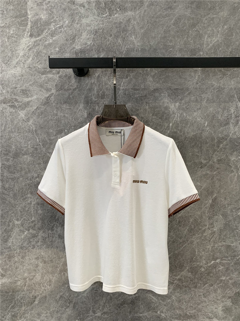 M1um1u lpolo collar short-sleeved t-shirt replica clothes