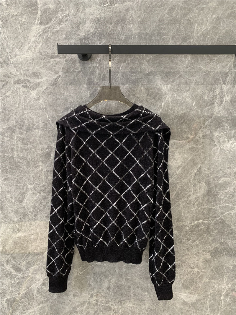 d10r D1am0nd jacquard knitted long-sleeved sweater replica clothes