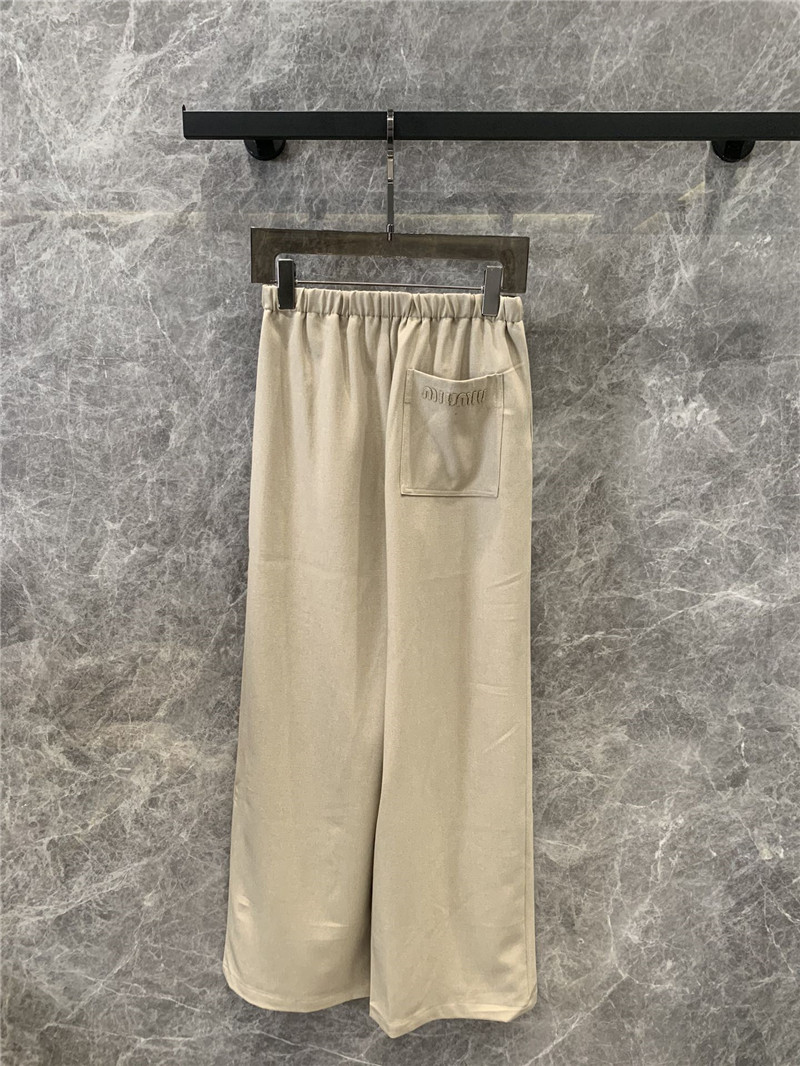 M1um1u micro logo casual wide-leg pants replica designer clothes