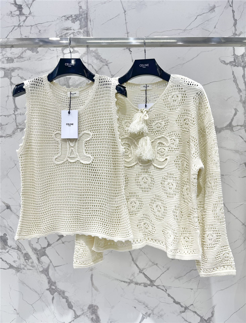 Ce1i*e hook flower hollow vest cheap replica designer clothes