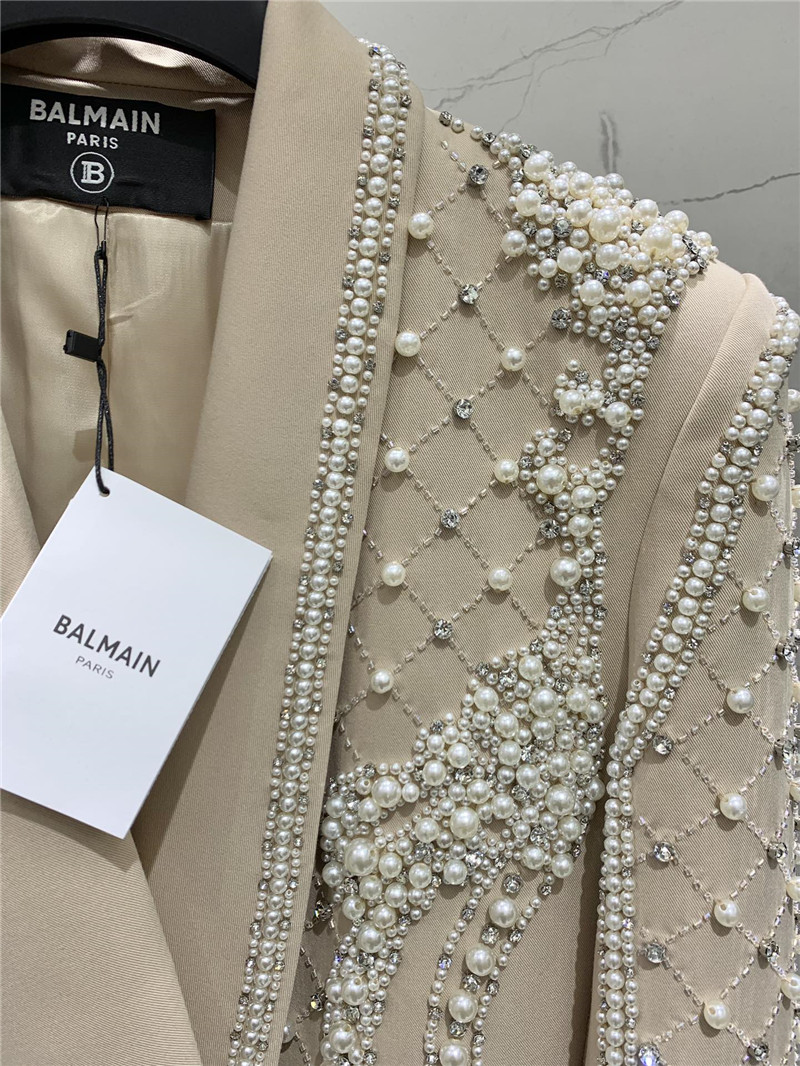 Balmain heavy pearl suit jacket replica d&g clothing