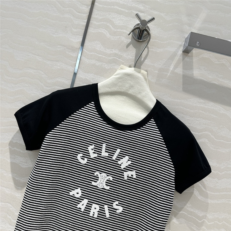 Ce1i*e logo letter pattern short sleeve t-shirt replica clothes