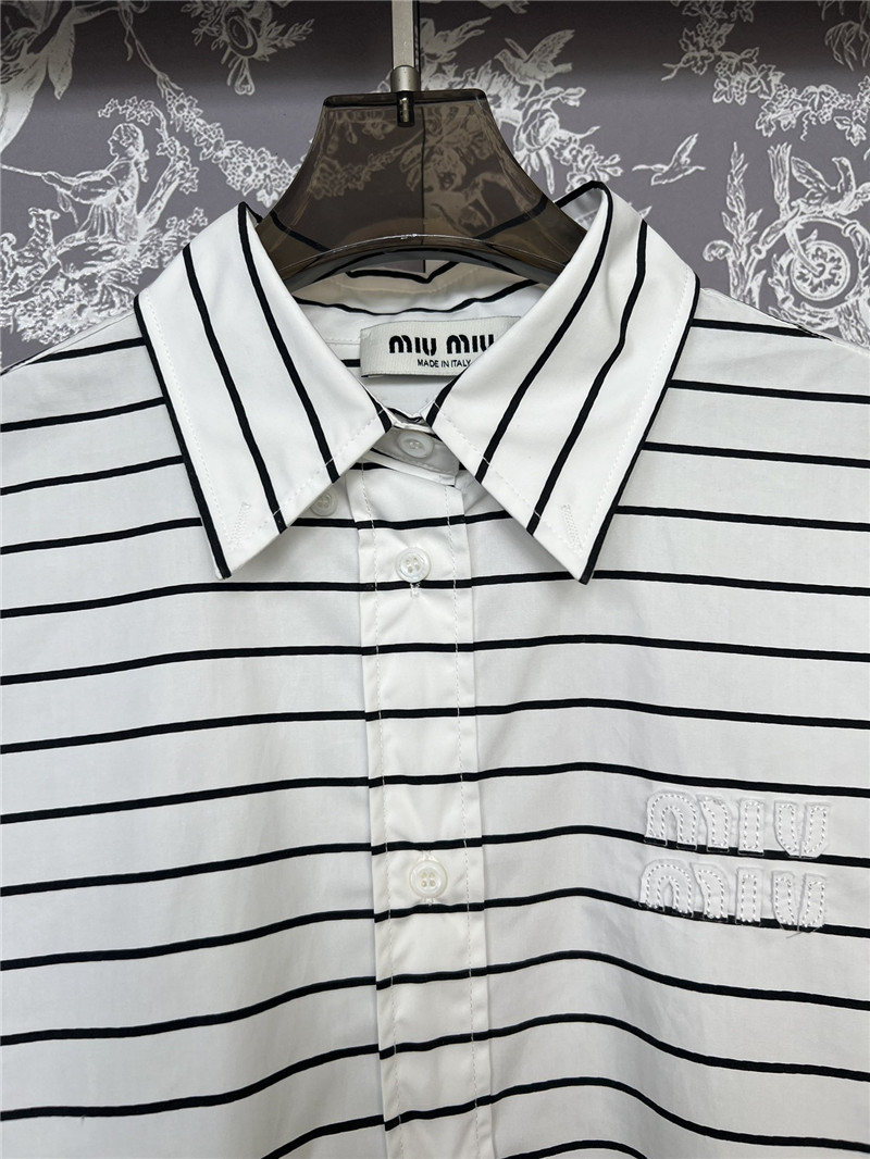 M1um1u classic striped shirt replica designer clothes