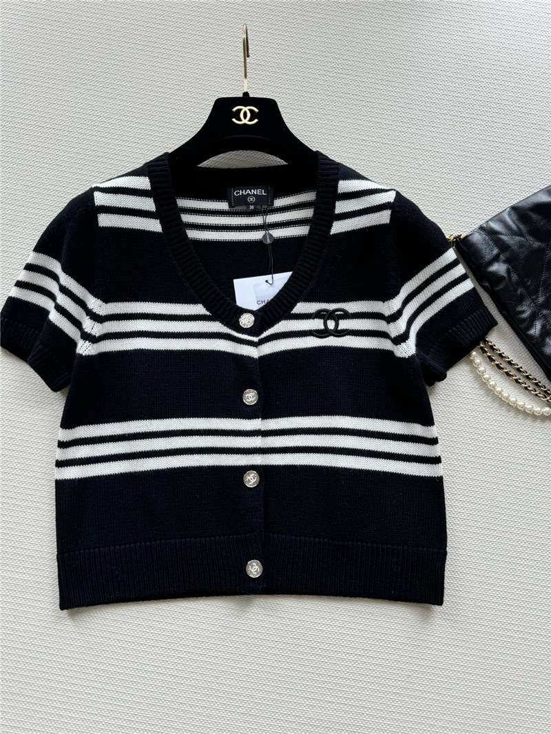 Ch**el striped cardigan replica d&g clothing