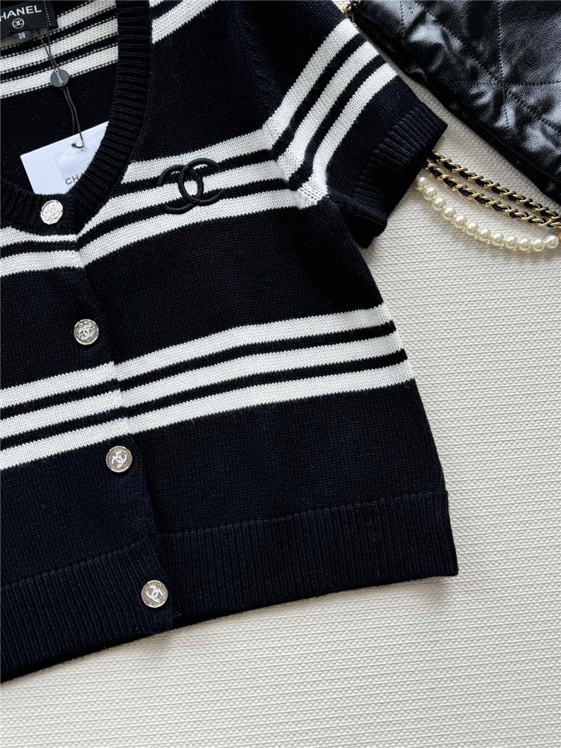 Ch**el striped cardigan replica d&g clothing
