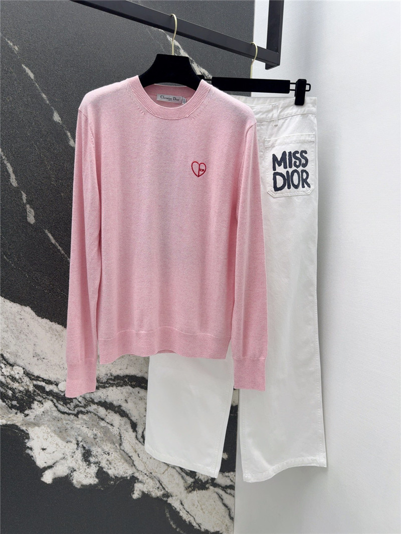 D10r pink pullover sweater replica d&g clothing