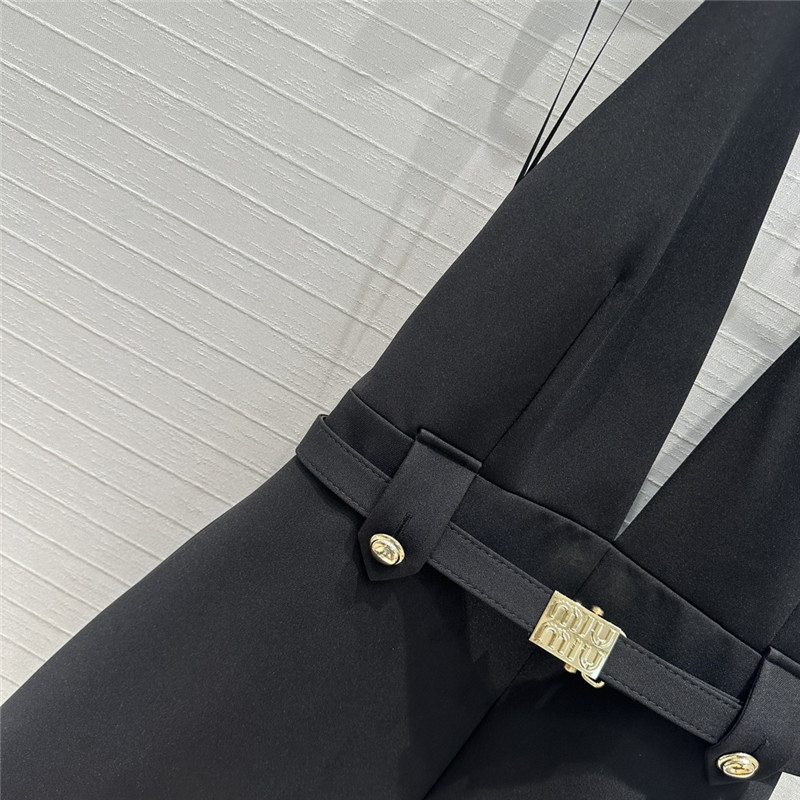Miu Miu Black Stretch Wool Dress