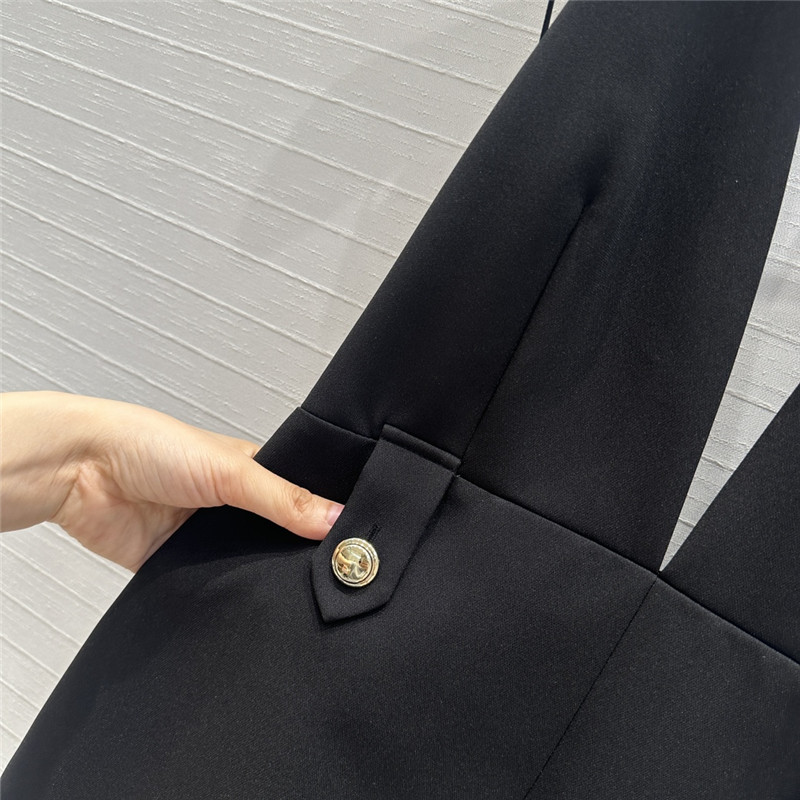 Miu Miu Black Stretch Wool Dress