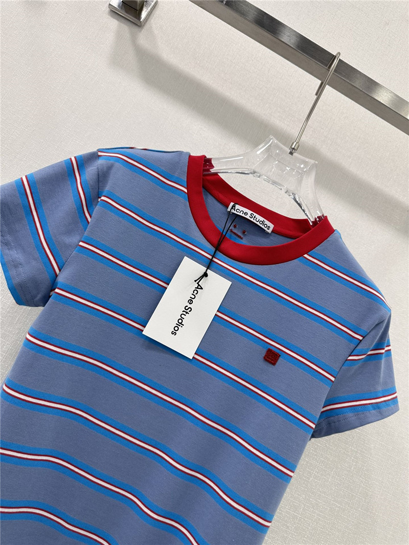acne studios striped contrast t-shirt replica d&g clothing