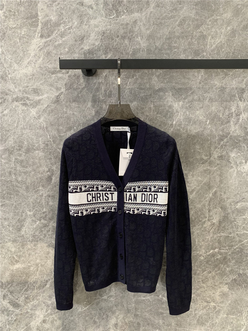 D10r single breasted knitted cardigan replica clothes