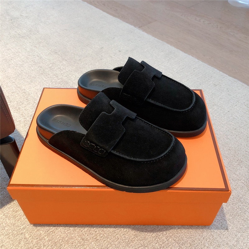 H**me5 go mule black suede