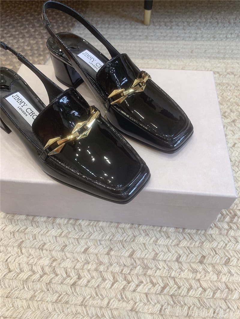 J1m*y Ch00 new chain slingback sandals replica shoes