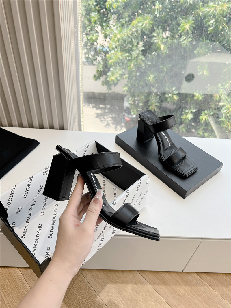 A1exa*der wang mila 85mm sandal in black leather