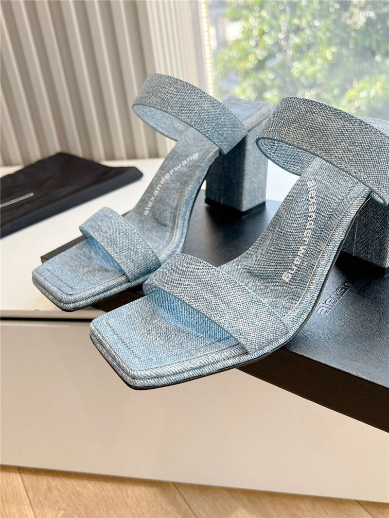 A1exa*der wang mila 85mm sandal in denim