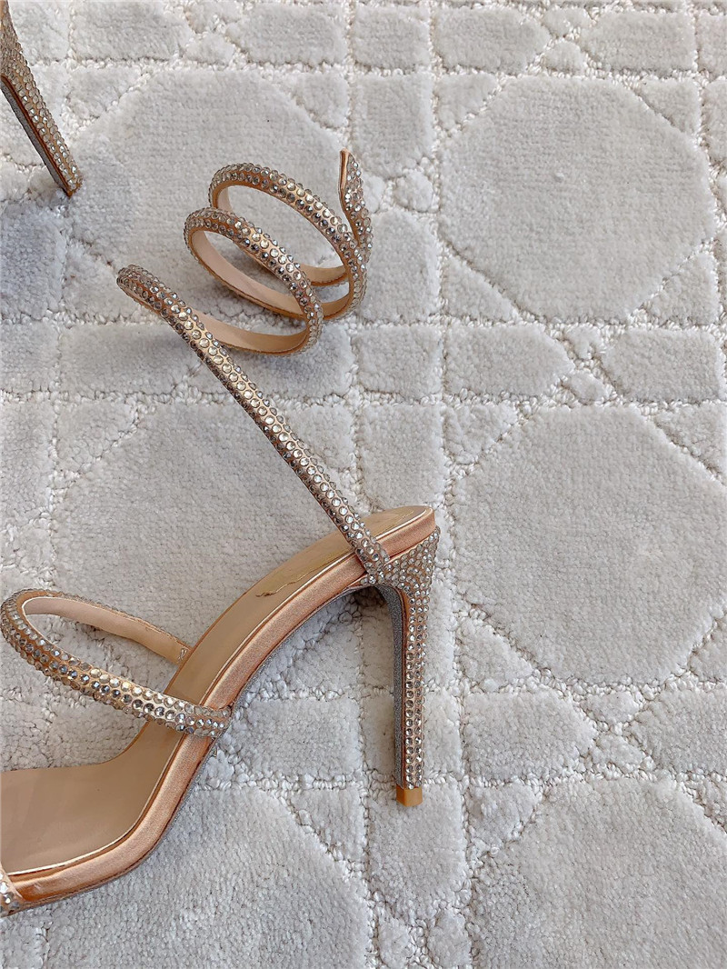 Rene Caovilla Jeweled Cleo Nude Sandal 105