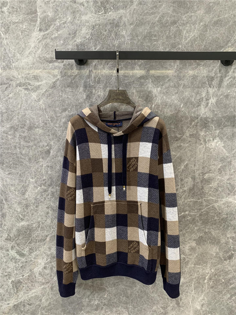 l0vis Vvtt0n lv jacquard knitted hoodie replica clothing sites