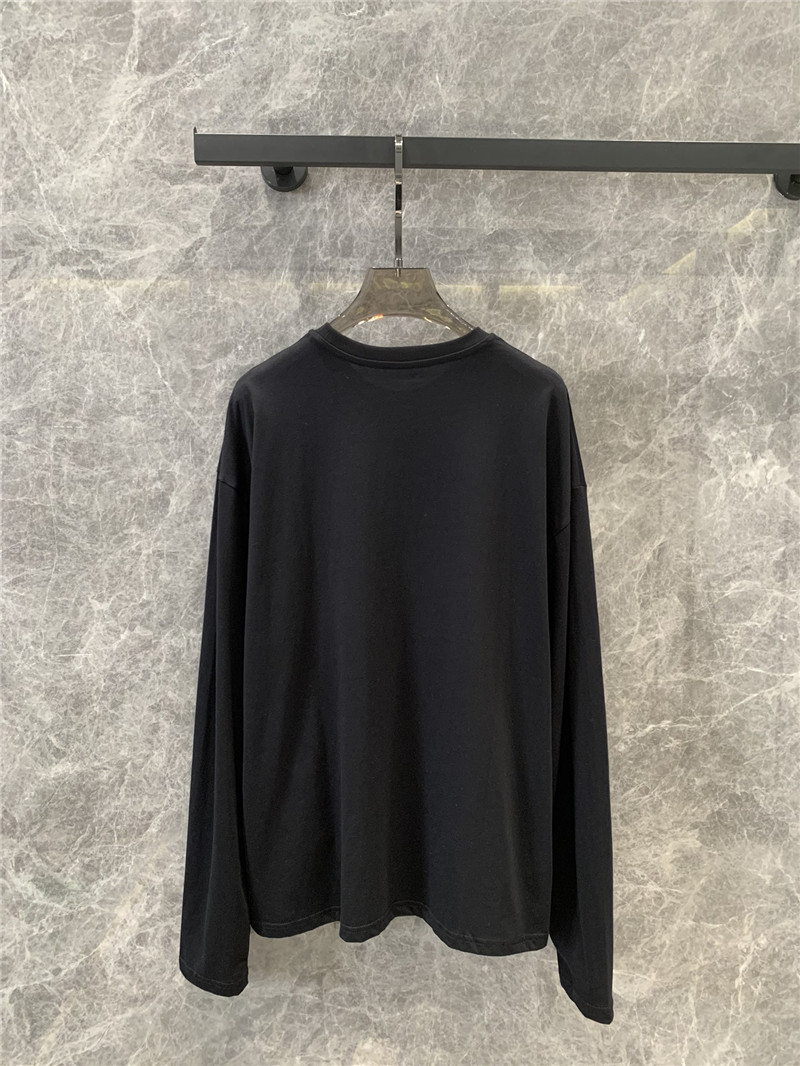 M1um1u patch logo long sleeve t-shirt replica clothes