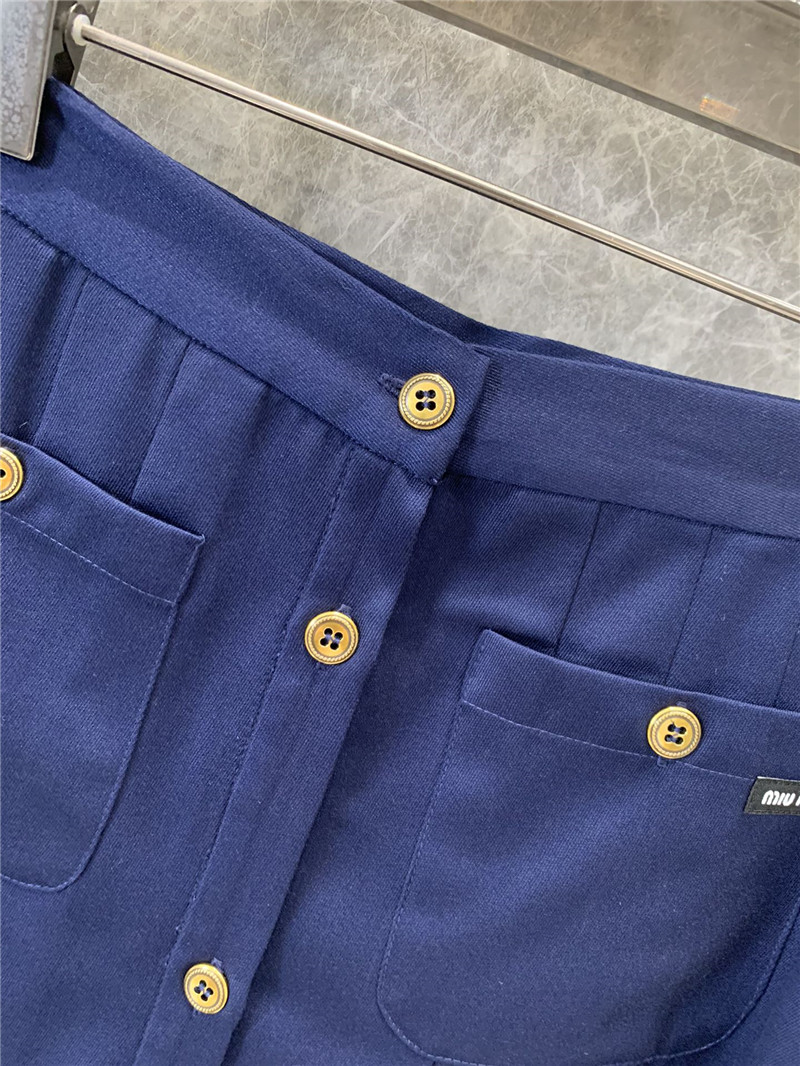 M1um1u logo pleated midi skirt replicas clothes