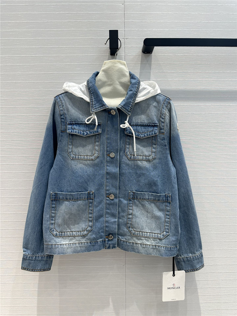 Moncler vintage blue washed denim jacket replica designer clothes