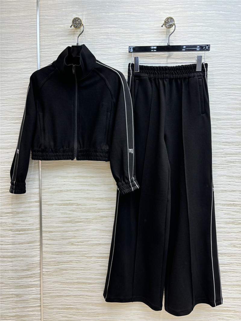 A1exa*der wang zipper sweatshirt + wide-leg pants set