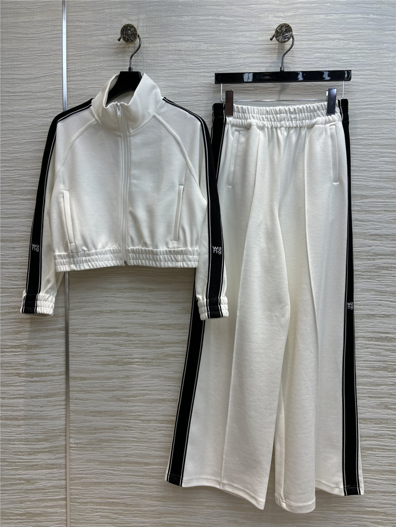 A1exa*der wang zipper sweatshirt + wide-leg pants set
