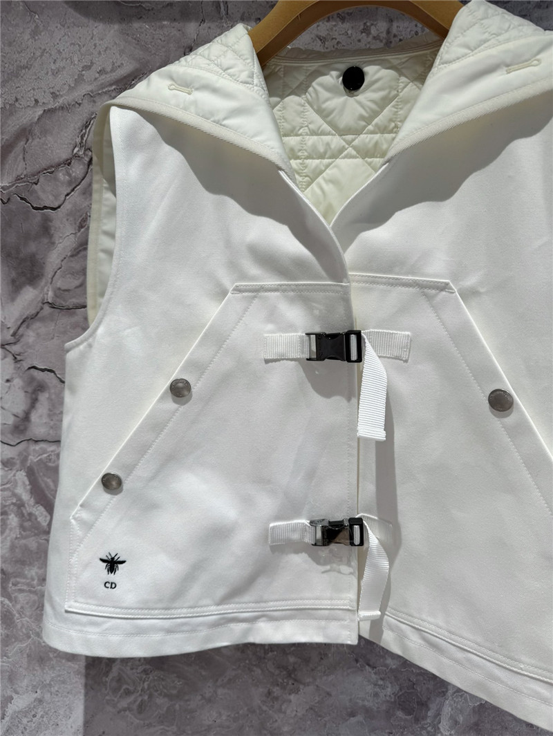 D10r navy collar padded vest replica d&g clothing